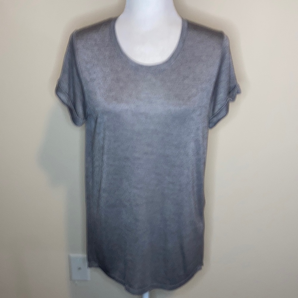 Vince Rolled Sleeve Tee Gray S